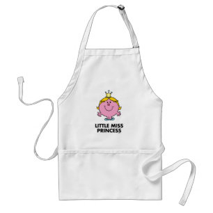 Little Miss Princess Crown Background Adult Apron