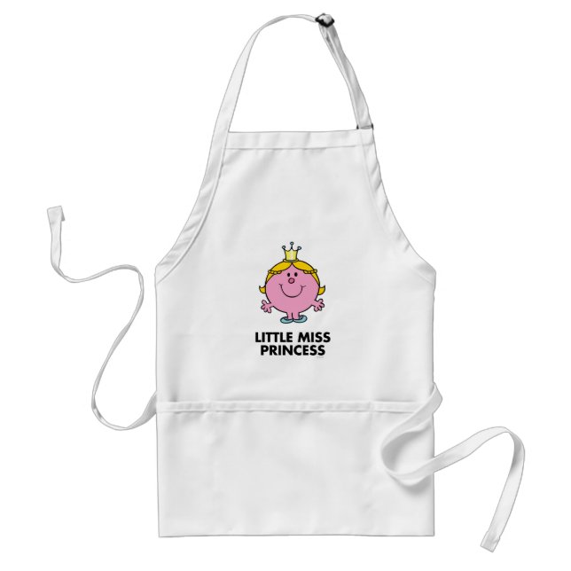 Little Miss Princess | Crown Background Adult Apron (Front)