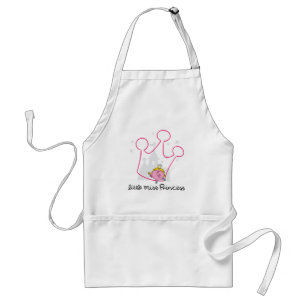 Little Miss Princess Giant Pink Crown Adult Apron