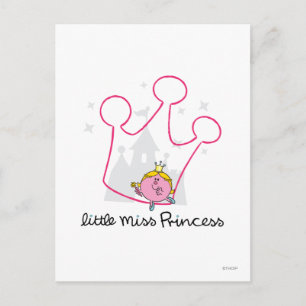 Little Miss Princess Giant Pink Crown Postcard