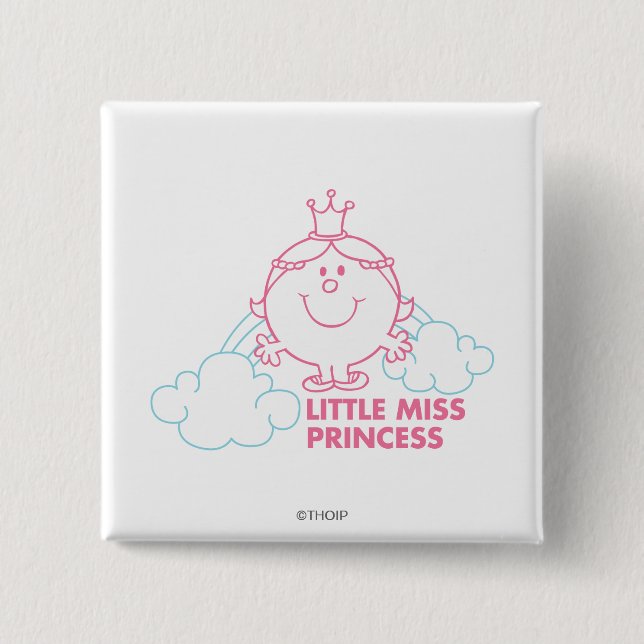 Little Miss Princess | Head In The Clouds Pinback Button (Front)