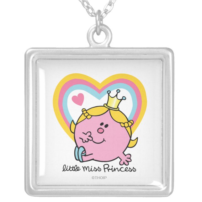 Little Miss Princess | Hearts Silver Plated Necklace (Front)