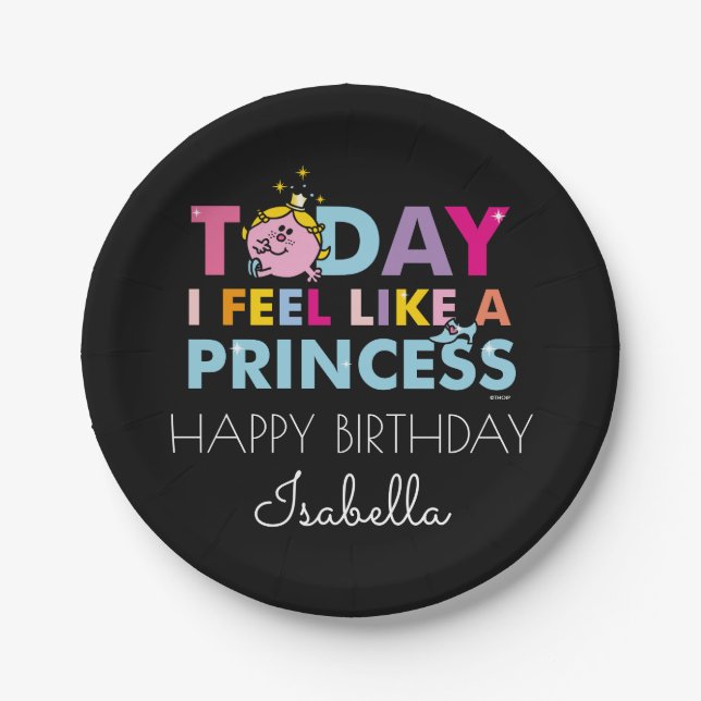 Little Miss Princess | I Feel Like A Princess Paper Plates (Front)
