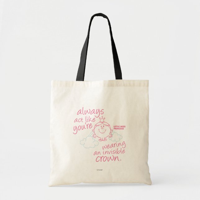 Little Miss Princess | Invisible Crown Tote Bag (Front)