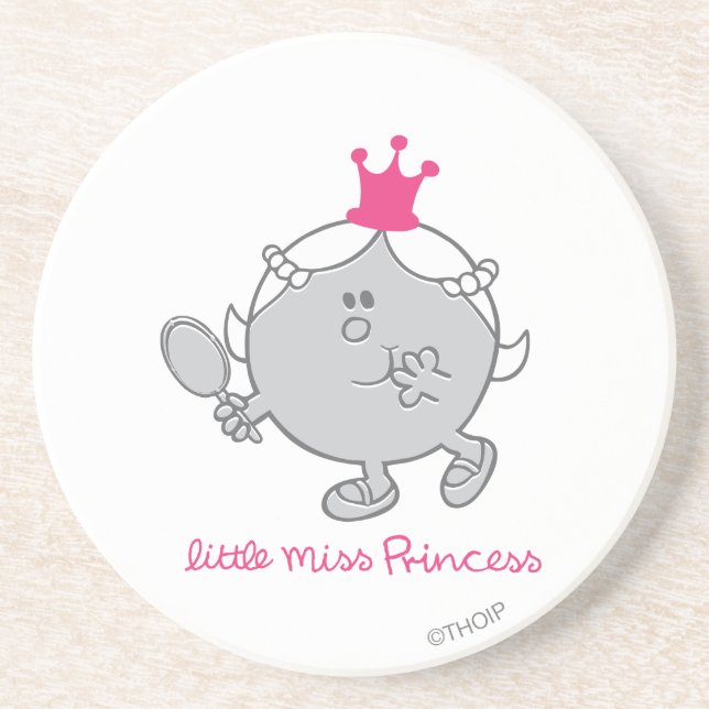 Little Miss Princess | Mirror Mirror Sandstone Coaster (Front)