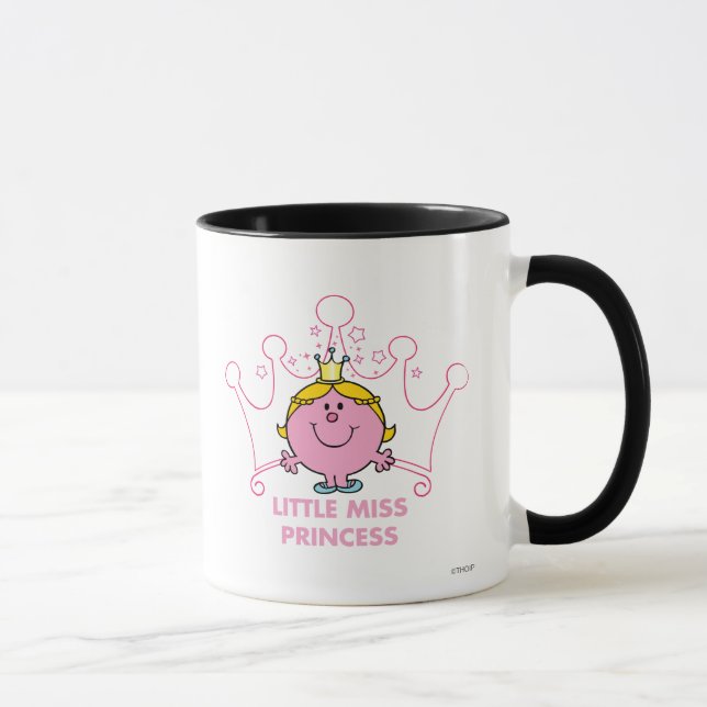 Little Miss Princess | Pink Five Pointed Crown Mug (Right)