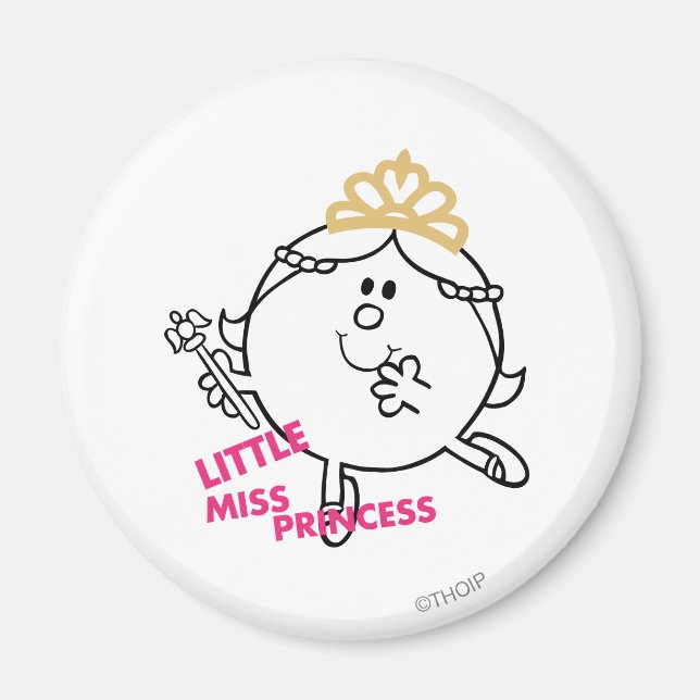 Little Miss Princess | Pink Lettering Magnet (Front)