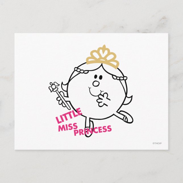 Little Miss Princess | Pink Lettering Postcard (Front)