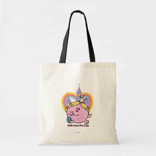 Little Miss Princess Posing With Castle & Heart Tote Bag (Front)