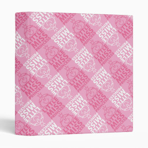 Little Miss Princess Pretty In Pink Pattern 3 Ring Binder