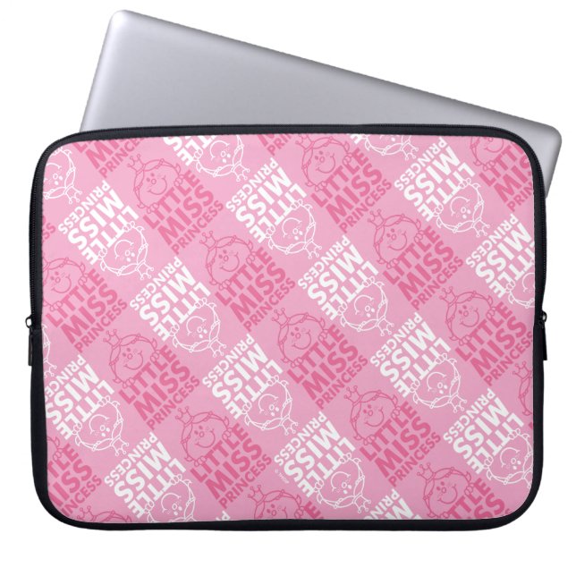 Little Miss Princess | Pretty In Pink Pattern Laptop Sleeve (Front)