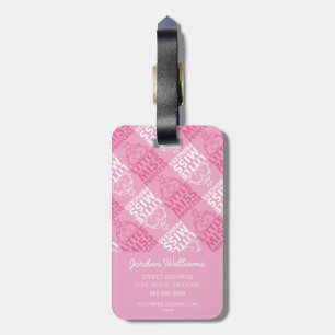 Little Miss Princess   Pretty In Pink Pattern Luggage Tag
