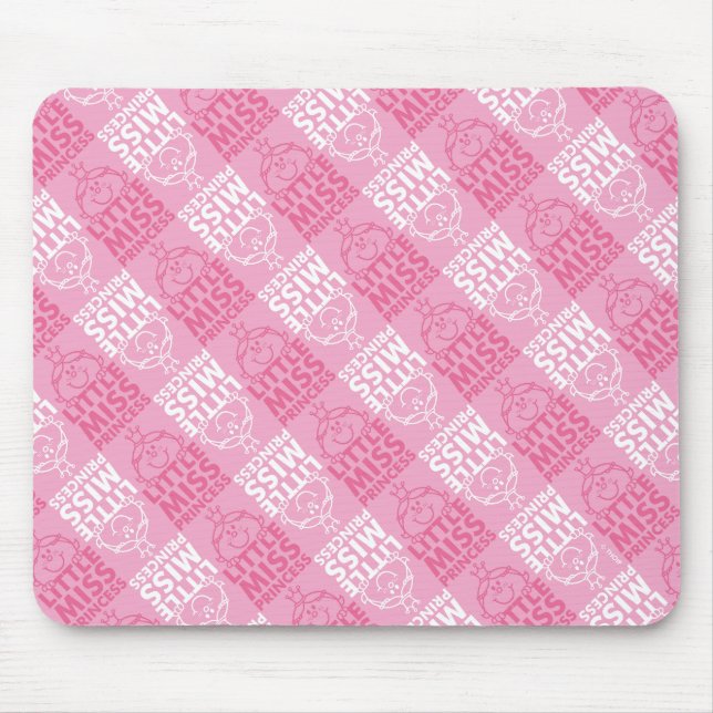 Little Miss Princess | Pretty In Pink Pattern Mouse Pad (Front)