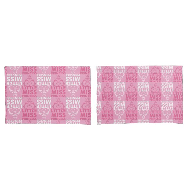 Little Miss Princess | Pretty In Pink Pattern Pillowcase (Front-Set)