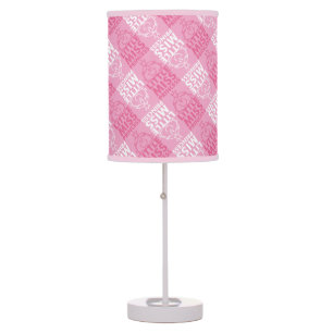 Little Miss Princess   Pretty In Pink Pattern Table Lamp