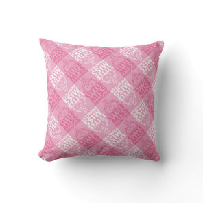 Little Miss Princess | Pretty In Pink Pattern Throw Pillow
