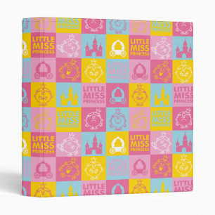 Little Miss Princess Pretty Pastel Pattern 3 Ring Binder