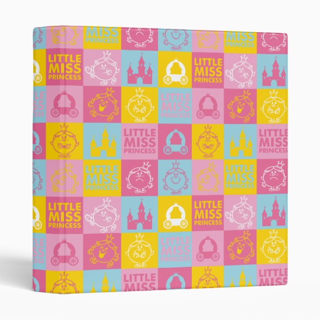 Little Miss Princess | Pretty Pastel Pattern 3 Ring Binder (Front/Spine)
