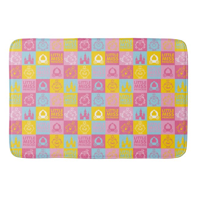 Little Miss Princess | Pretty Pastel Pattern Bathroom Mat (Front)