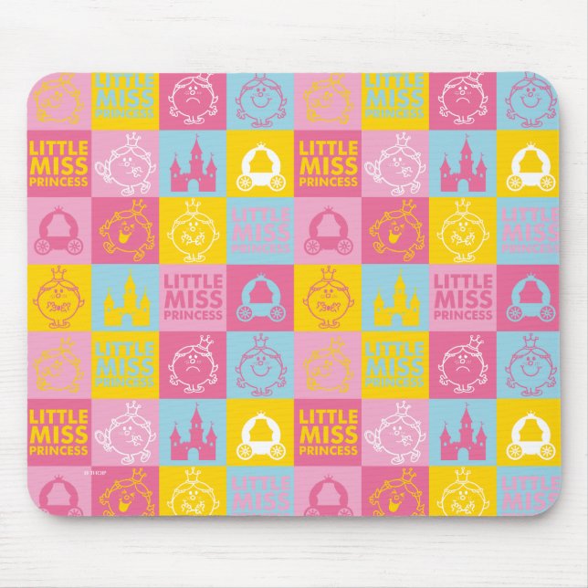 Little Miss Princess | Pretty Pastel Pattern Mouse Pad (Front)