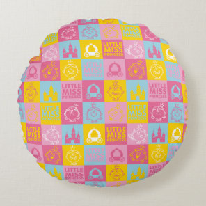 Little Miss Princess | Pretty Pastel Pattern Round Pillow