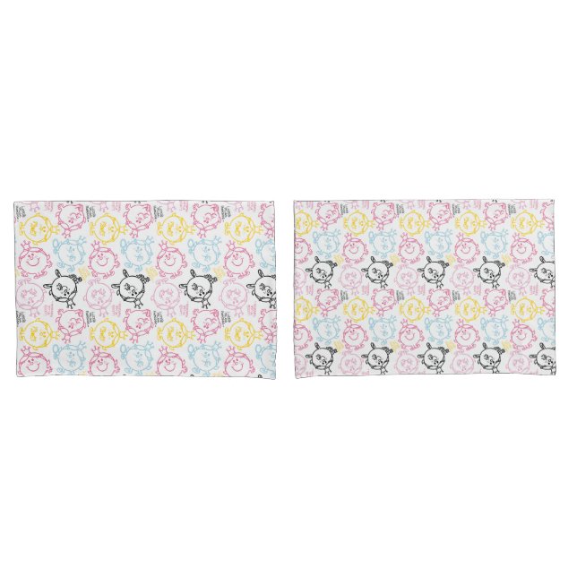 Little Miss Princess | Pretty Pastels Pattern Pillow Case (Front-Set)