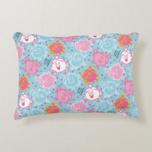Little Miss Princess | Pretty Pink & Blue Pattern Decorative Pillow