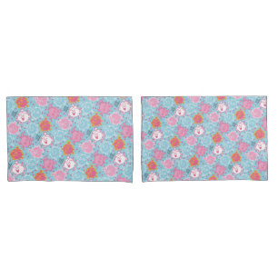 Little Miss Princess   Pretty Pink & Blue Pattern Pillow Case