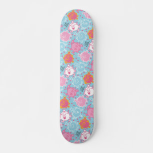 Little Miss Princess Pretty Pink & Blue Pattern Skateboard