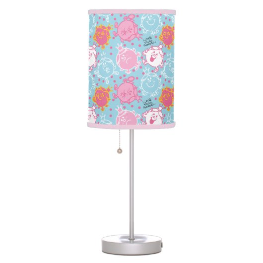 Little Miss Princess | Pretty Pink & Blue Pattern Table Lamp (Right)