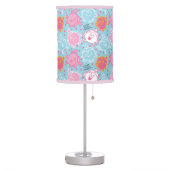 Little Miss Princess | Pretty Pink & Blue Pattern Table Lamp (Left)
