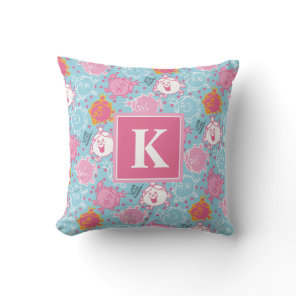 Little Miss Princess | Pretty Pink & Blue Pattern Throw Pillow
