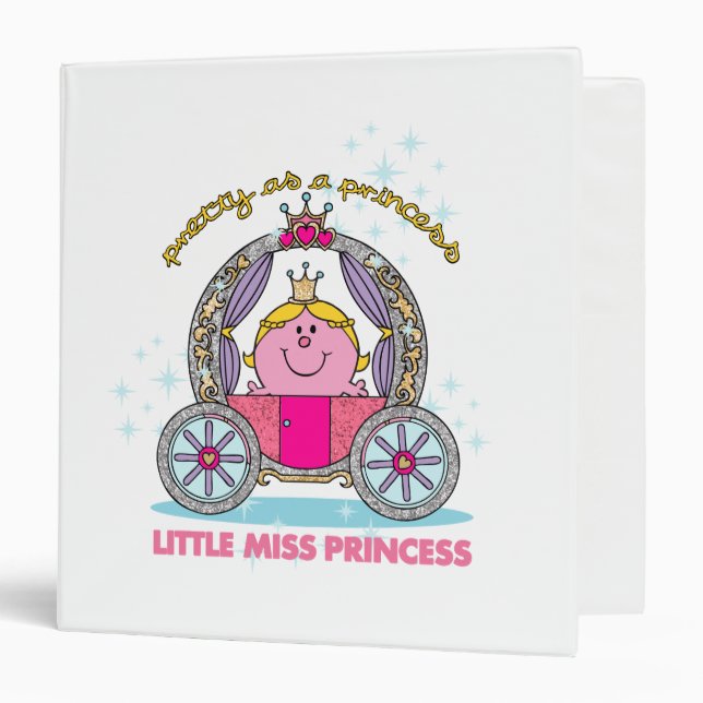 Little Miss Princess | Sparkling Carriage 3 Ring Binder (Front/Inside)