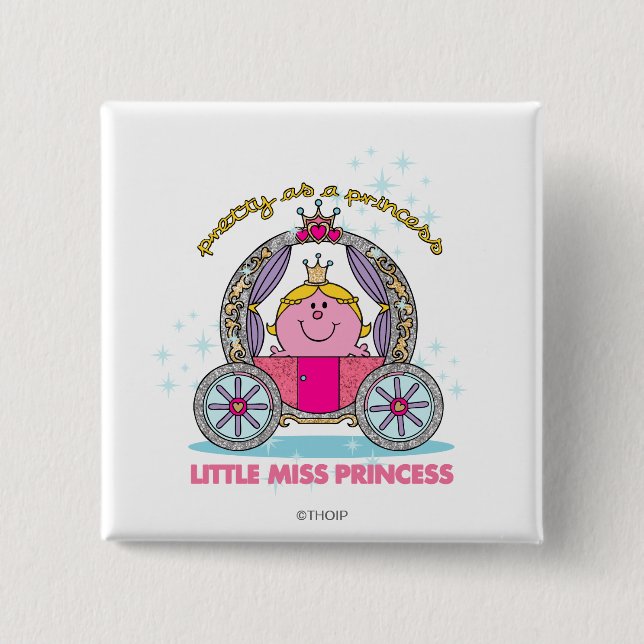 Little Miss Princess | Sparkling Carriage Button (Front)