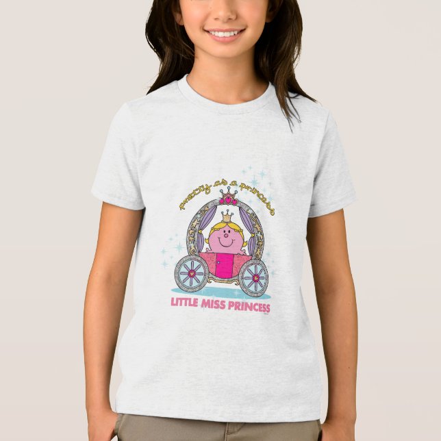 Little Miss Princess | Sparkling Carriage Tri-Blend Shirt (Front)