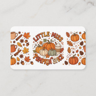Little Miss Pumpkin Spice Calling Card