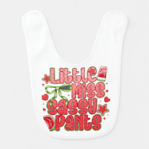 Little Miss Sassy Pants – Watermelon Attitude Baby Bib