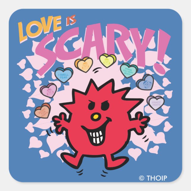 Little Miss Scary | Valentine Square Sticker (Front)