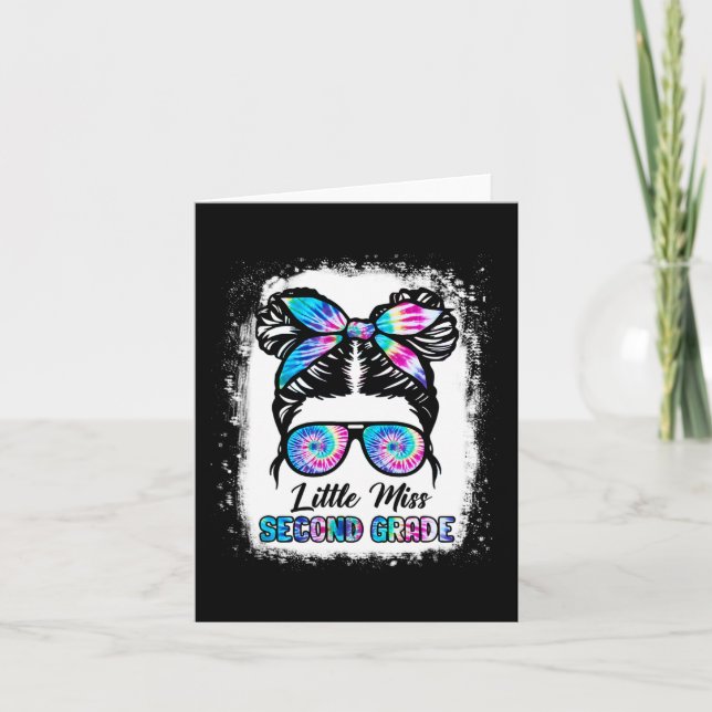 Little Miss Second Grade Girl Back To School  2nd  Card (Front)