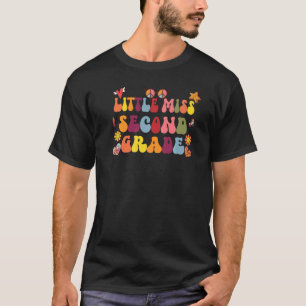 Little Miss Second Grade Retro Groovy 2nd Grade St T-Shirt