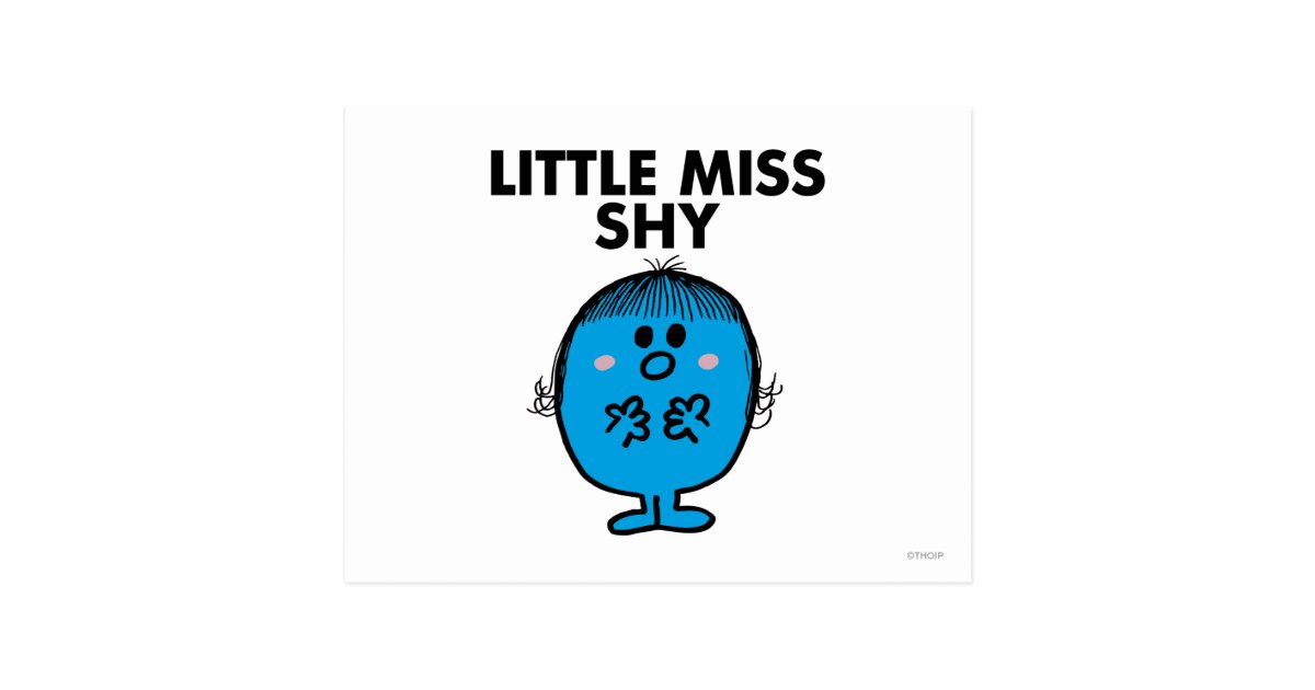 Little Miss Shy | Black Lettering Postcard | Zazzle.com