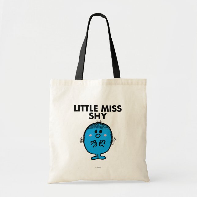 Little Miss Shy | Black Lettering Tote Bag (Front)