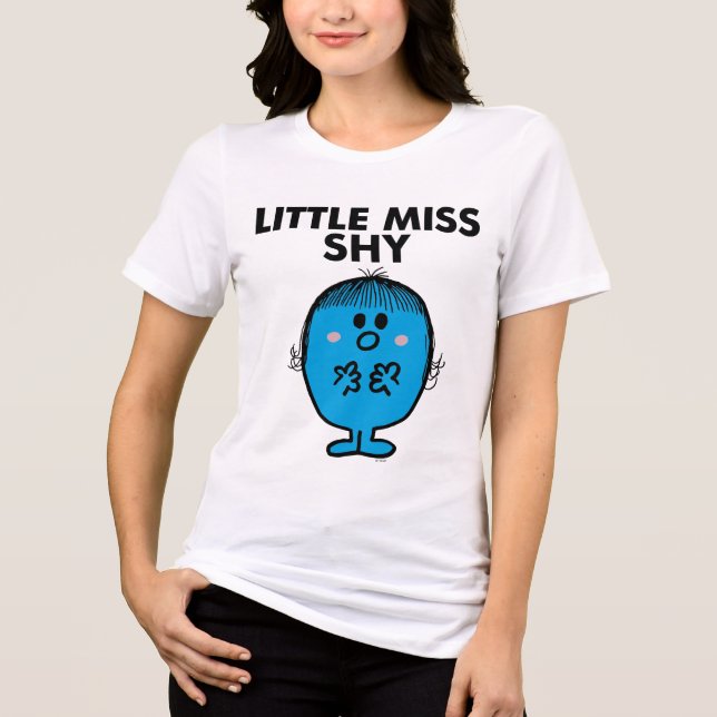 Little Miss Shy | Black Lettering Tri-Blend Shirt (Front)