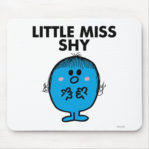 Little Miss Shy | Black Lettering Mouse Pad | Zazzle