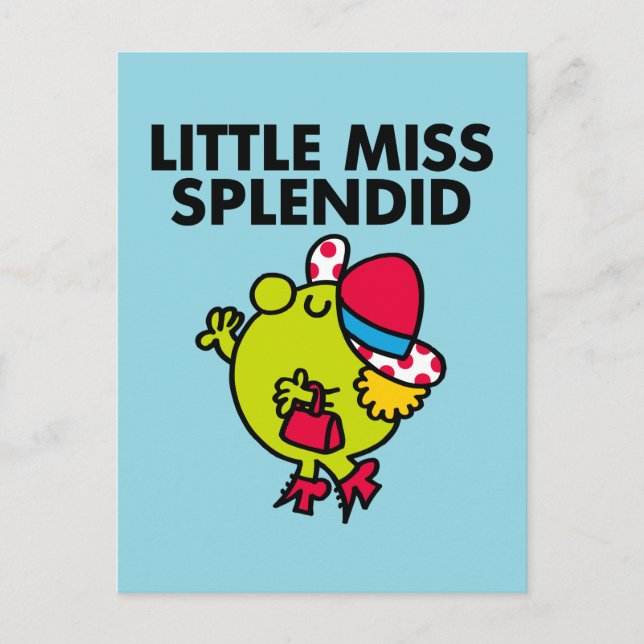Little Miss Splendid | Black Lettering Postcard (Front)