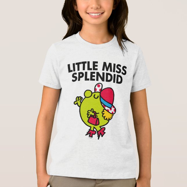 Little Miss Splendid | Black Lettering Tri-Blend Shirt (Front)