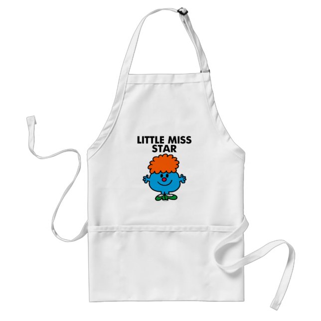 Little Miss Star | Black Lettering Adult Apron (Front)