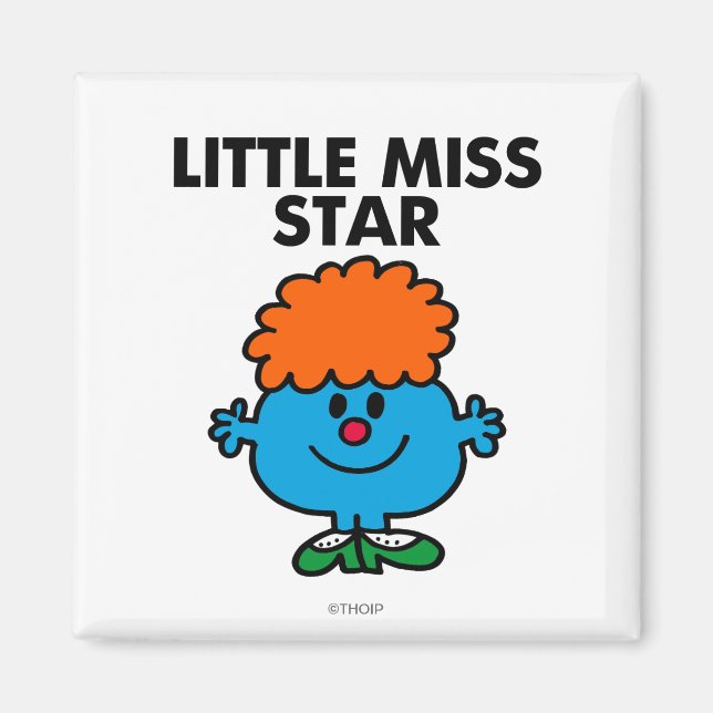 Little Miss Star | Black Lettering Magnet (Front)