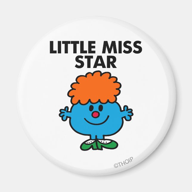 Little Miss Star | Black Lettering Magnet (Front)