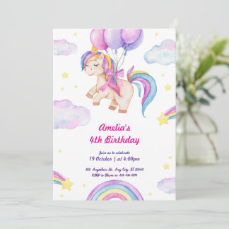 Little Miss stunner Pink Birthday Invitation